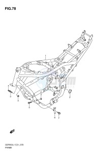 GSF650 (E21) Bandit drawing FRAME (GSF650AL1 E21)