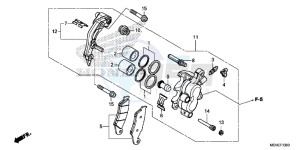 CRF450RG CRF450R Europe Direct - (ED) drawing FRONT BRAKE CALIPER