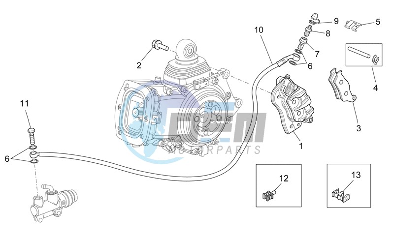 Rear brake caliper