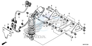 CBR1000S2H 2ED - (2ED) drawing REAR CUSHION (CBR1000S1/ S2)