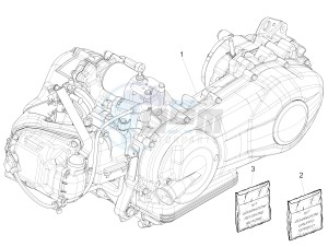 PRIMAVERA 125 4T 3V IE ABS-NOABS E3-E4 (EMEA) drawing Engine, assembly