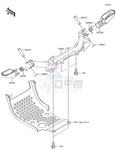 KLX110 KLX110CGF EU drawing Footrests