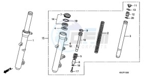 FES1259 France - (F / CMF) drawing FRONT FORK