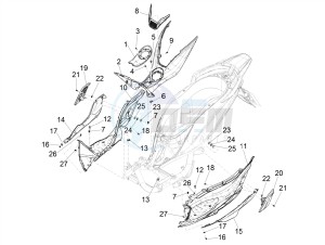 MEDLEY 125 4T IE ABS E4 2020 (APAC) drawing Central cover - Footrests