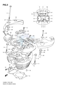 VL800 (E2) VOLUSIA drawing REAR CYLINDER HEAD