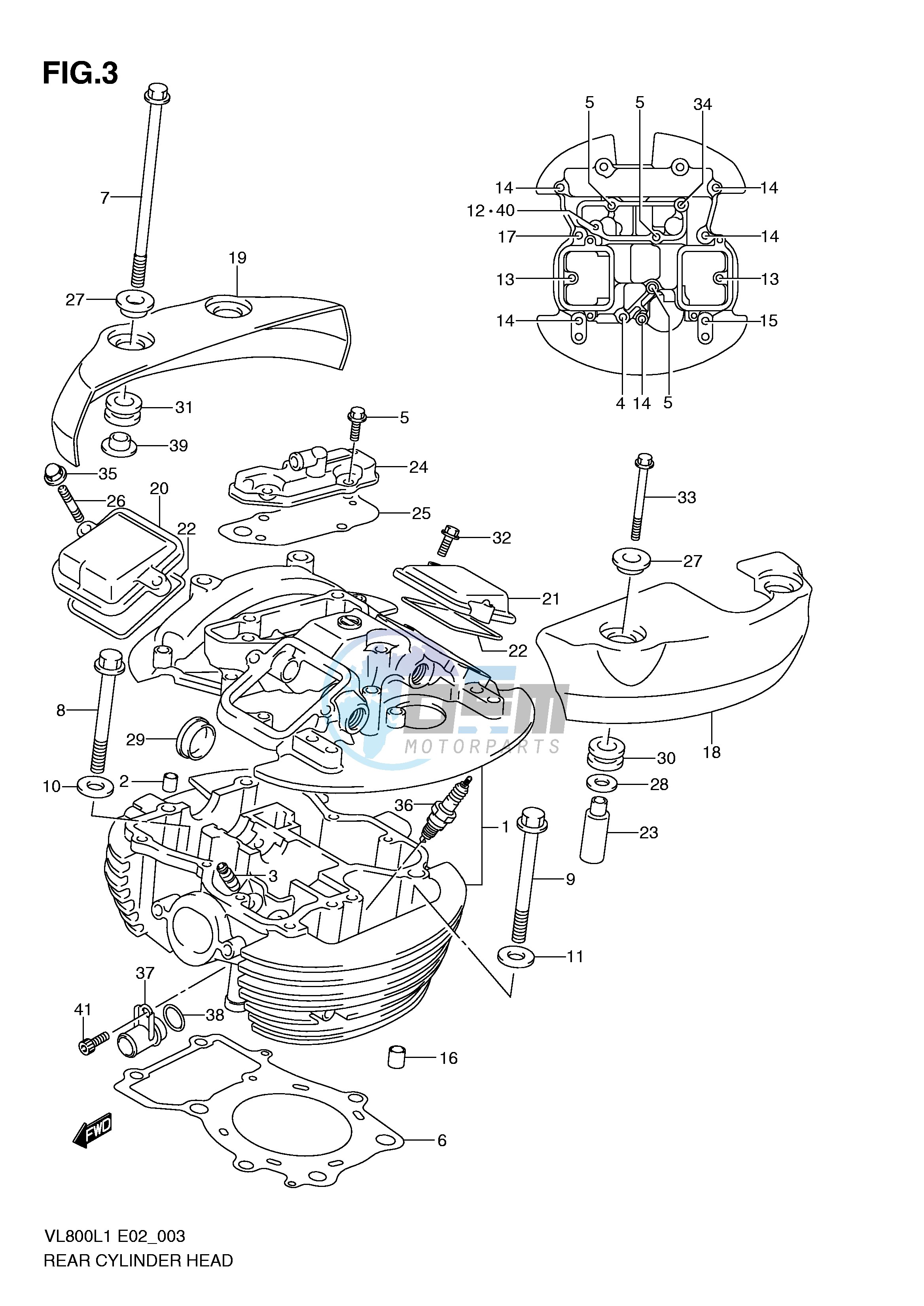 REAR CYLINDER HEAD