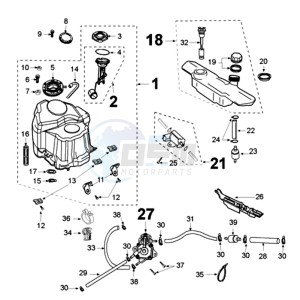 JETFORCE 50 R ICE BLADE drawing TANK AND FUEL PUMP