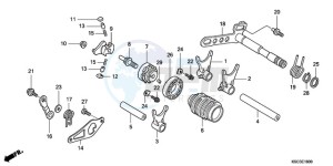 CRF250X9 Europe Direct - (ED / CMF) drawing GEARSHIFT DRUM