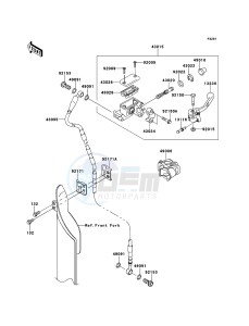 KX250F KX250ZEF EU drawing Front Master Cylinder