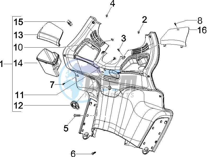 Front glove-box - Knee-guard panel