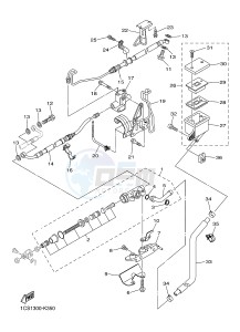 XVS1300A MIDNIGHT STAR (1CS5) drawing REAR MASTER CYLINDER