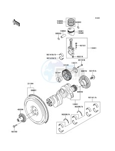 MULE 4010 DIESEL 4x4 KAF950FBF EU drawing Crankshaft/Piston(s)