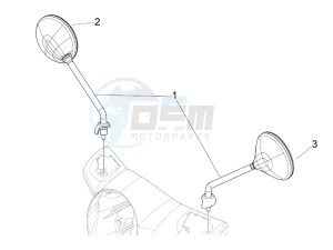 GTS 125 4T E3 UK drawing Mirror