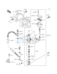 KDX 250 D [KDX250] (D1-D4) [KDX250] drawing REAR MASTER CYLINDER