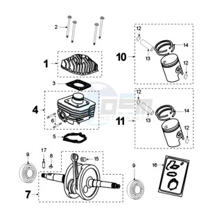 VIVA MA BE drawing CRANKSHAFT AND CYLINDER