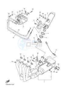 YZF-R6 R6 600 (1JSX) drawing EXHAUST