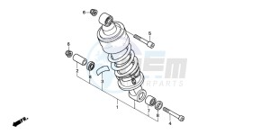 CBF600NA drawing REAR CUSHION