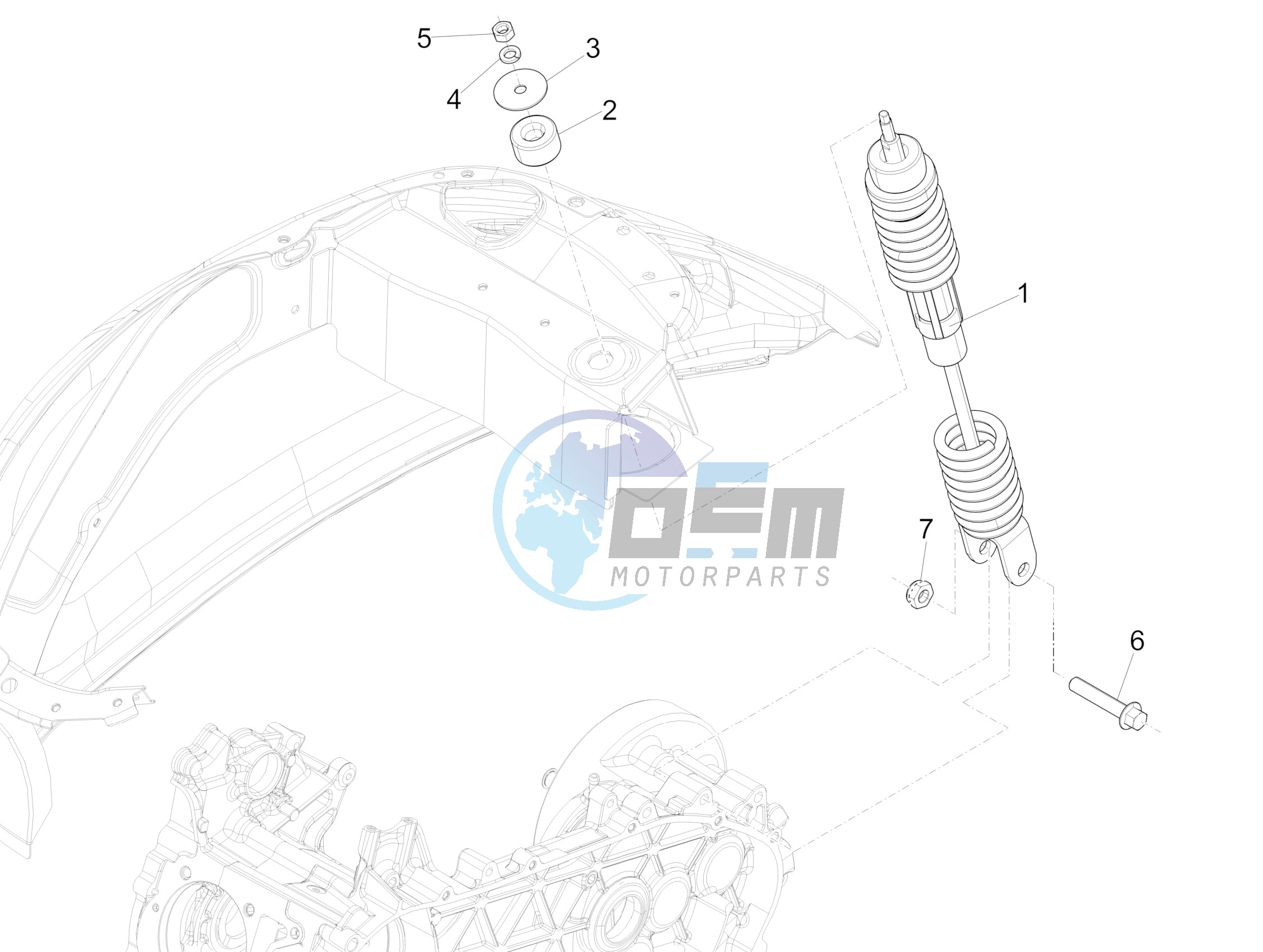 Rear suspension - Shock absorber/s