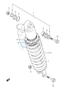 RMX250 (E1) drawing SHOCK ABSORBER (MODEL K L)