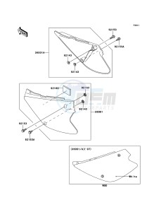 KX85 / KX85 II KX85B6F EU drawing Side Covers