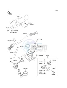 JH 1100 A [1100 ZXI] (A6-A8) [1100 ZXI] drawing HANDLEBAR