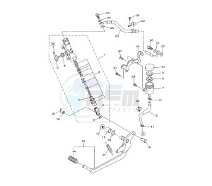 XJ6-S DIVERSION 600 drawing REAR MASTER CYLINDER