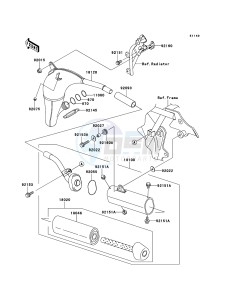 KX85/KX85-<<II>> KX85BCF EU drawing Muffler(s)