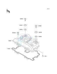 KL 250 D [KLR250] (D15-D19) [KLR250] drawing CYLINDER HEAD COVER