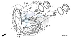 CBR1000RA9 Korea - (KO / ABS MME) drawing HEADLIGHT