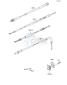 KL 250 D [KLR250] (D7-D9) [KLR250] drawing CABLE