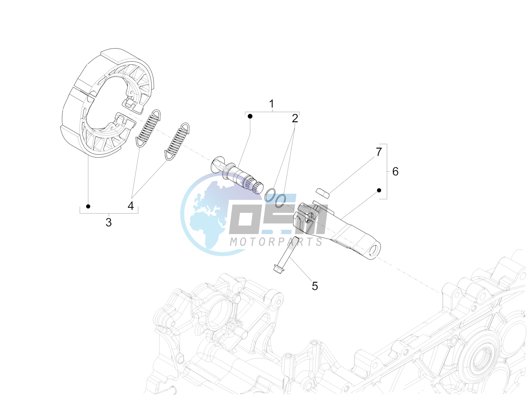 Rear brake - Brake jaw