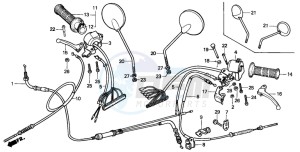 SH50D drawing HANDLE LEVER/SWITCH/ CABLE