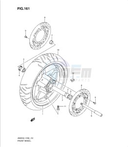 AN650 drawing FRONT WHEEL (AN650L1 E19)