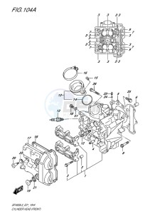 SFV 650 ABS GLADIUS EU drawing CYLINDER HEAD (FRONT)