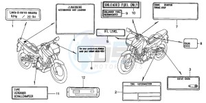 NX650 500 DOMINATOR drawing CAUTION LABEL