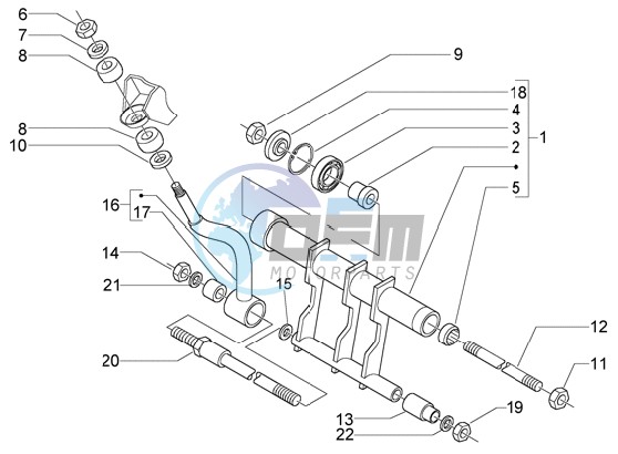 Swinging arm