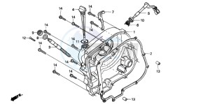 CB250 NIGHTHAWK drawing RIGHT CRANKCASE COVER