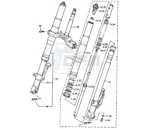 YZF R 750 drawing FRONT FORK