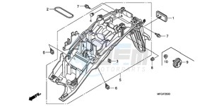 CB600F3A UK - (E / MKH ST) drawing REAR FENDER