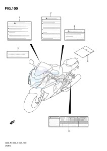 GSX-R1000 (E21) drawing LABEL (GSX-R1000L1 E21)