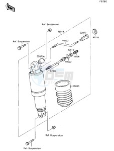 ZX 750 F [NINJA 750R] (F4) [NINJA 750R] drawing SHOCK ABSORBER-- S- -