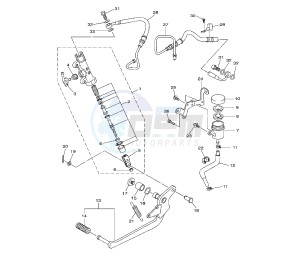 XJ6-FA DIVERSION ABS 600 drawing REAR MASTER CYLINDER