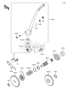 KX85 KX85CGF EU drawing Kickstarter Mechanism