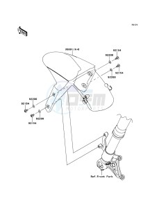 NINJA_ZX-10R ZX1000JDF FR XX (EU ME A(FRICA) drawing Front Fender(s)