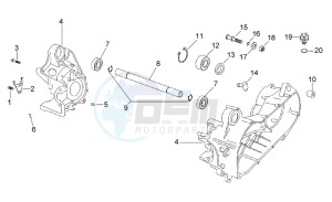 Scarabeo 50 2t (eng. Minarelli) drawing Central crank - Case set