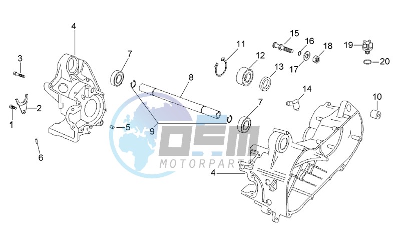 Central crank - Case set