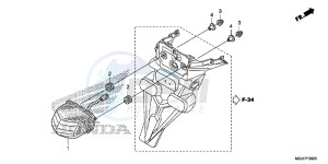 VFR1200XDLF CrossTourer - VFR1200X Dual Clutch 2ED - (2ED) drawing TAILLIGHT