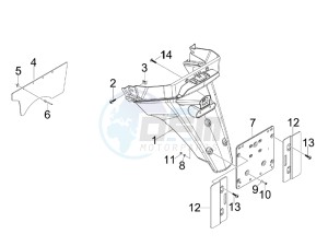 X7 300 ie Euro 3 drawing Rear cover - Splash guard