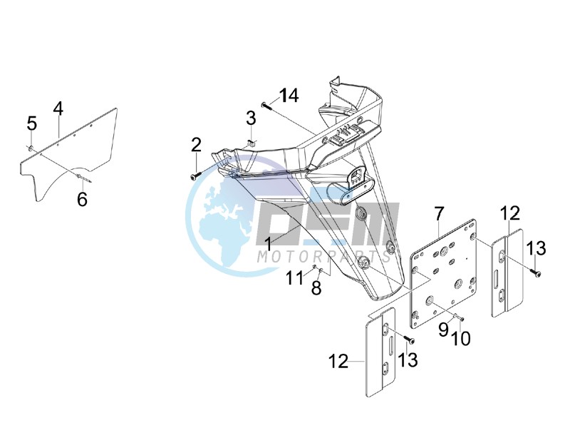 Rear cover - Splash guard