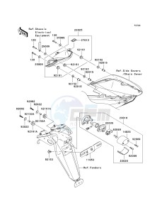 ZX 1000 M [NINJA ZX-10R] (C1) [NINJA ZX-10R] drawing TAILLIGHT-- S- -